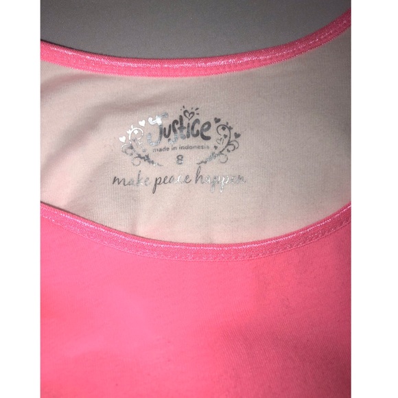 Justice bright pink tank top - Picture 3 of 5